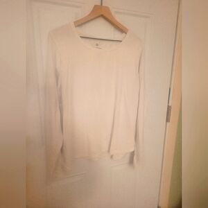 Women's Essential Crewneck Long Sleeve T-Shirt - All InMotion off-white 2XL